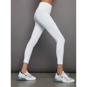 NWOT Carbon38 Ribbed 7/8 Women Legging - White SIZE MEDIUM